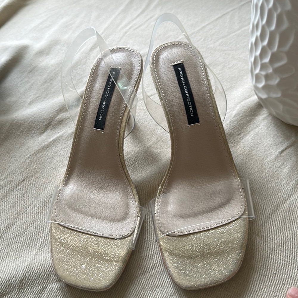 French Connection Lucite Heels NWOT